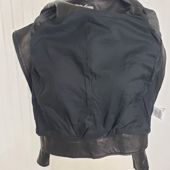 Joie Derica Black Lamb Leather Motorcycle Jacket Size Small* - Picture 10 of 12